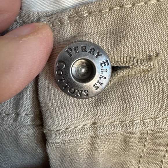 Perry Ellis Cottons Men's Chino Casual Dress‎ Pant Tan/Beige 34x32 Khaki Office - Picture 5 of 13